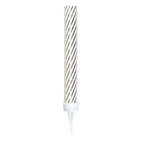 Párty fontána 12 cm – zlaté prúžky